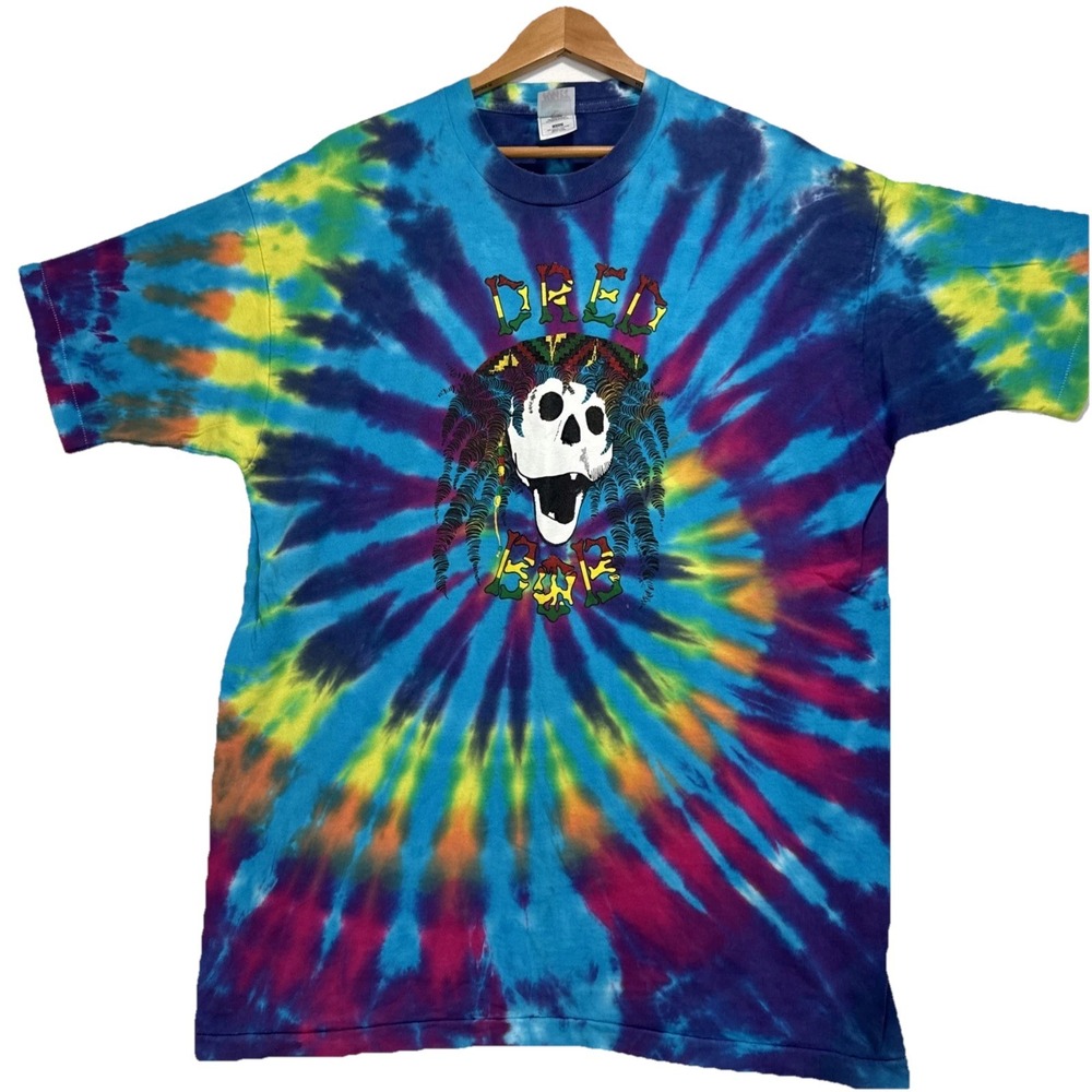 VTG Grateful Dead Tshirt Rasta‎ Psychedelic Single Stitch Tie Dye Sz XXL